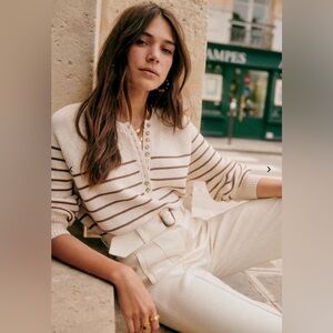 SEZANE -  LÉONTINE 100% Organic Cotton Sweater